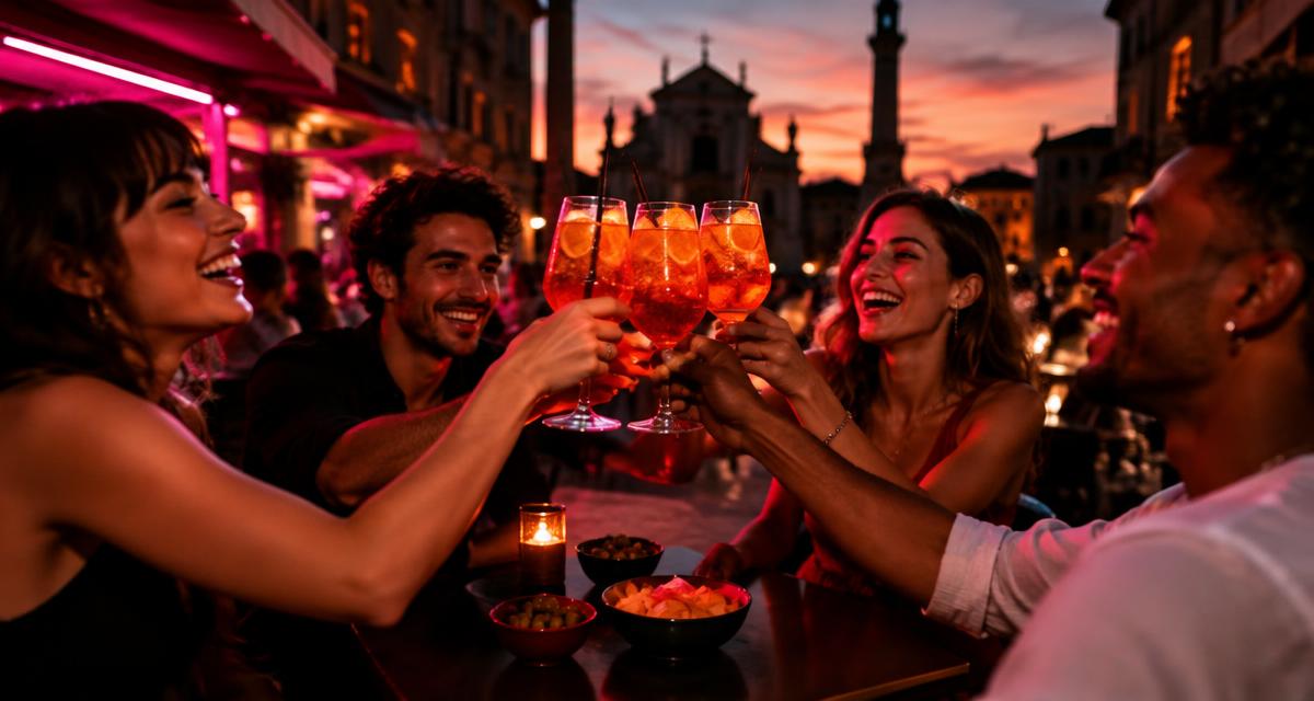 Amici che brindano all'aperitivo